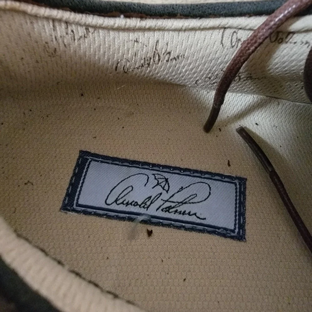 Vintage Arnold Palmer Umbrella Outlast LSC Brown Woven Golf Shoes Size 11.5